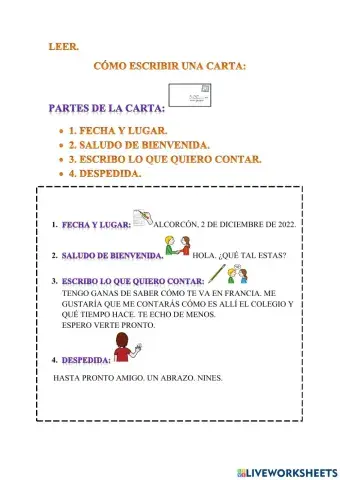 Escribir una carta