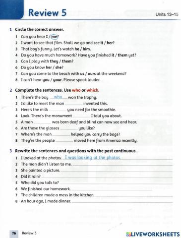 Writing Comprehension 6 Form 1 Term