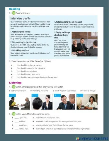 Reading and listening u12-eiii