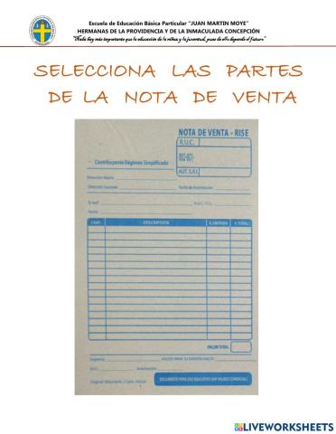 Nota de venta