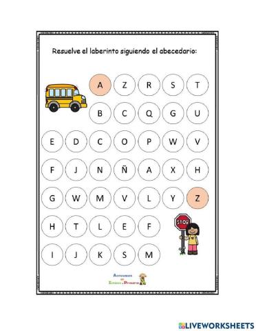 Laberinto de abecedario