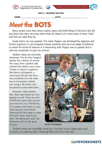 Meet the Bots Reading Section