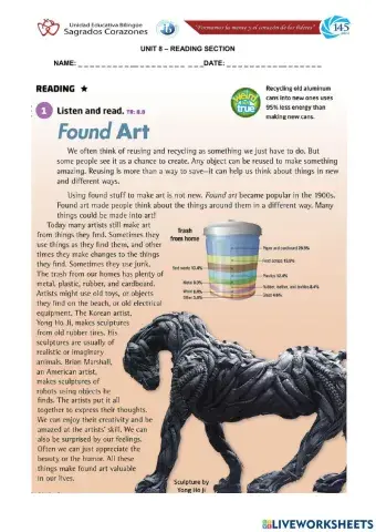 Found Art Reading Section