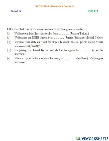 Activity-1 Defence Officer Wahida