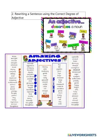 Rewriting a Sentence using the Correct Degree of Adjective