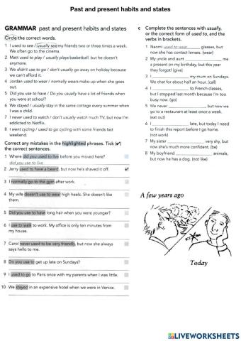 Past and present habits