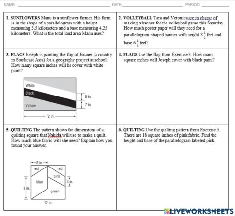 Area of parallelogram 3