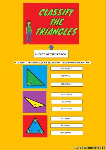 Classify the triangles