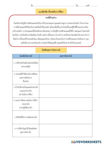 หลักการใช้ยา