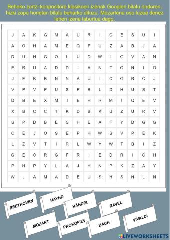 Zenbait konpositoreren izenak