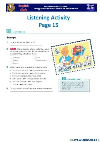 Listening Verb to be