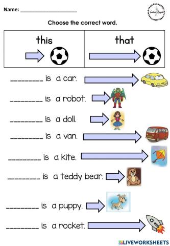This and That Worksheet