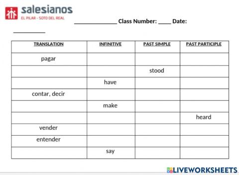 Irregular Verbs Group 7 Mixed