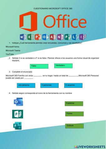 Cuestionario Microsoft Office 365