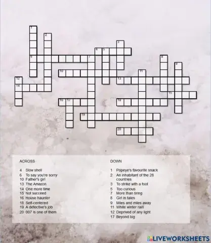 Crossword puzzle