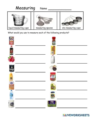 Measuring Ingredients