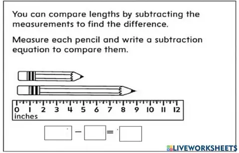 Compare lengths Using Customary Units