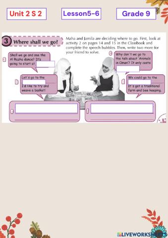 Unit 2 Lesson 5-6 G 9 S 2 ( SB P 17-18 )