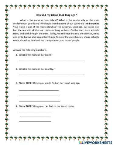 How My Island Looked Long Ago