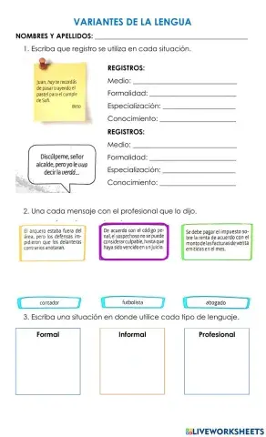 Registros de la lengua