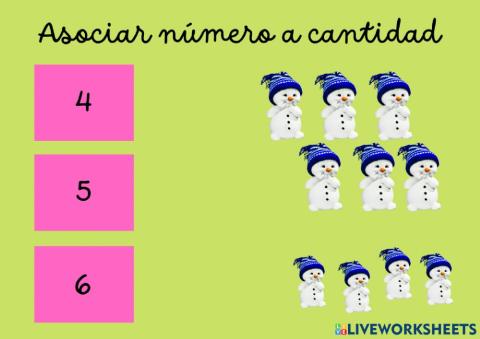 Asociación nº a cantidad