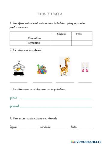 FICHA de LENGUA