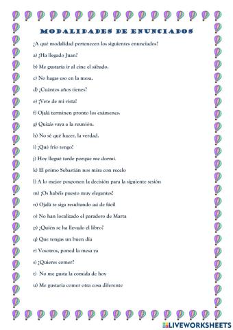 Modalidades del enunciado