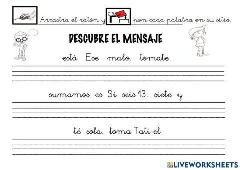 Ordena las oraciones