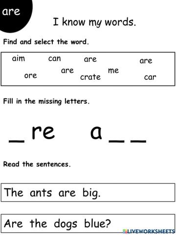 Sight word are