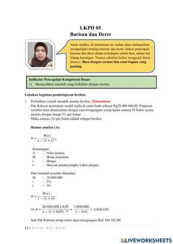 LKPD 05 Barisan dan Deret