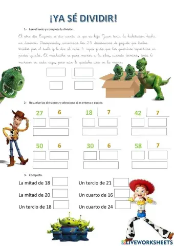 Iniciación a la división.