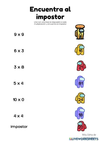 Tablas de multiplicar