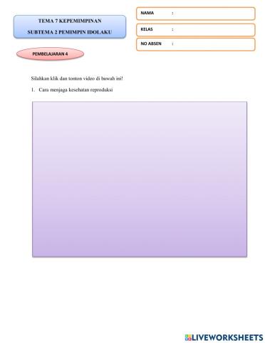 Tema 7, Subtema 2, Pembelajaran 4