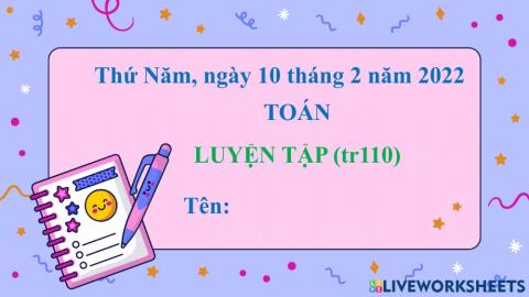 Luyện tập trang 110