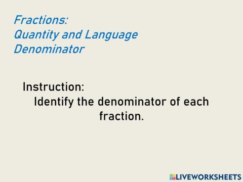 Fractions - denominator