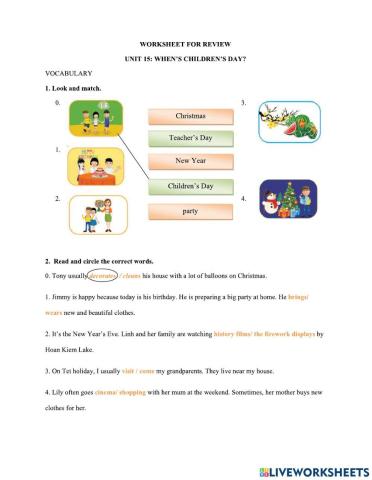 Grade 4-Unit 15-When's Children's Day