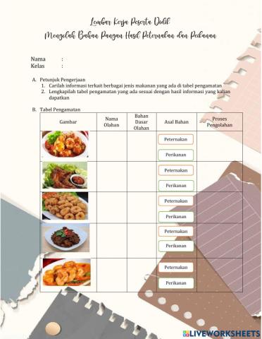 Mengolah Bahan Pangan Hasil Peternakan dan Perikanan
