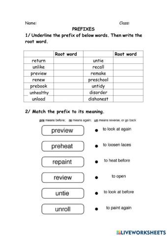 Prefixes WS year 2