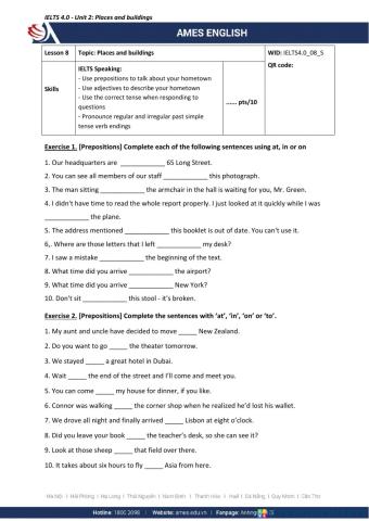 Worksheet U2 Lesson 3 Speaking .DOCX