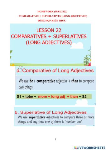 Comparative & Superlatives