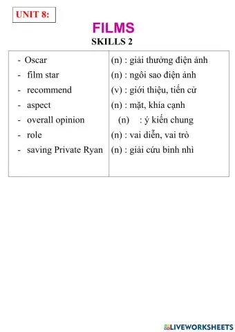 English 7- unit 8- skills 2