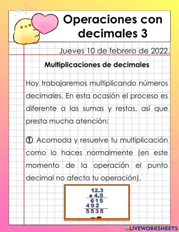 Operaciones con decimales 3