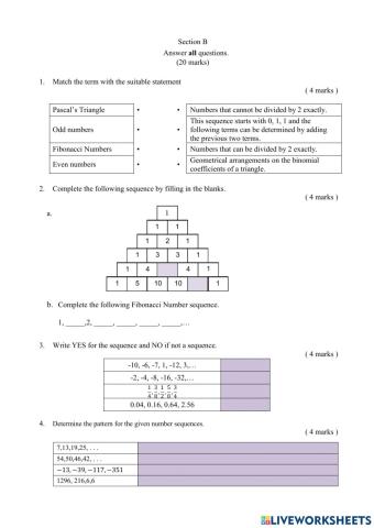 Number and Sequence
