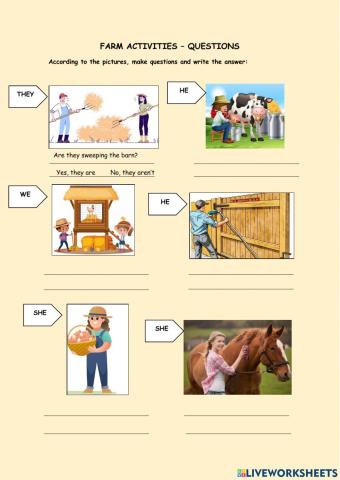 Farm Activities-Questions