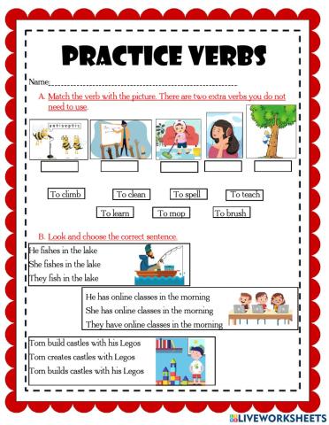 Practice Verbs 6to