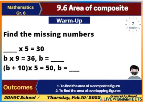 9.6 Area of Composite Warm-up