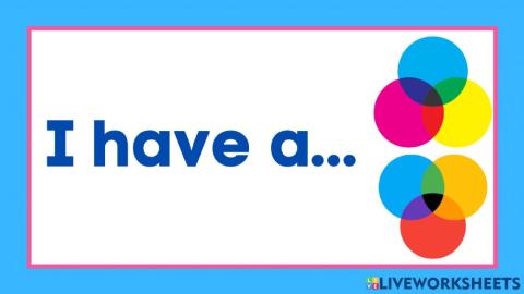 Listen and repeat: I have (Adjective-color+school supplies)