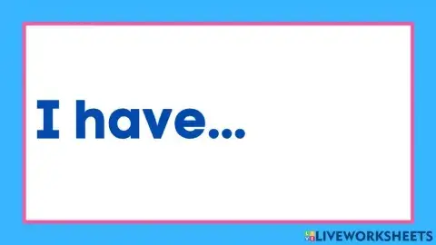 Listen and repeat: I have (Adjective-number-School Supplies-Plural)