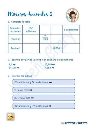 Números decimales 3