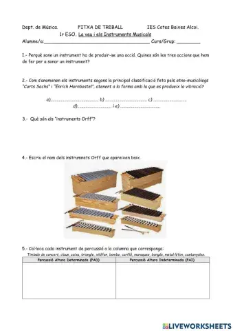 La veu i els instruments musicals